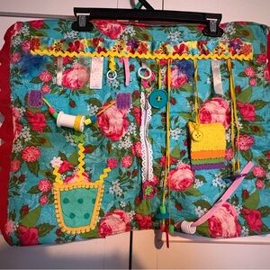 Floral Activity Mat - Fidget Blanket with Interactive Features
